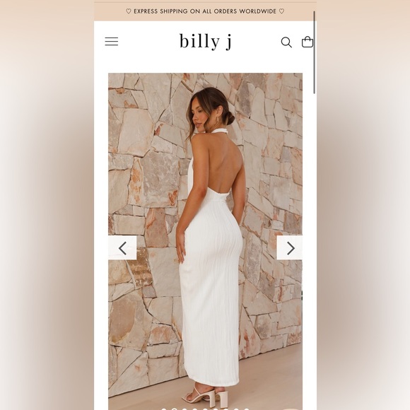 Billy J Zephyr Maxi Dress - White - Picture 2 of 2